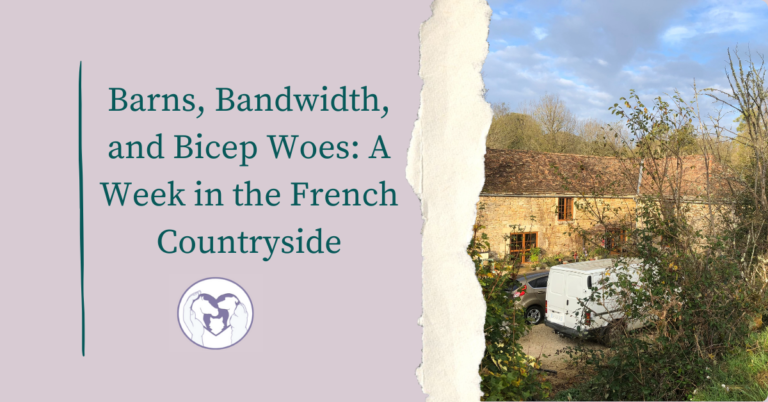 Blog post title image featuring a title and a picture of the front of a converted stone barn